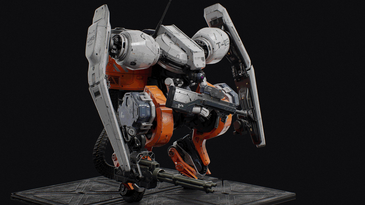 SteveZhi's tweet photo. A.R.M.S. - ADVANCED ROBOTIC MODULAR SENTINEL  Heavy Armed Model https://t.co/TblcSRFZMh 

#3D #blenders #SubstancePainter #concpet #scifi #b3d #robot #digitalart