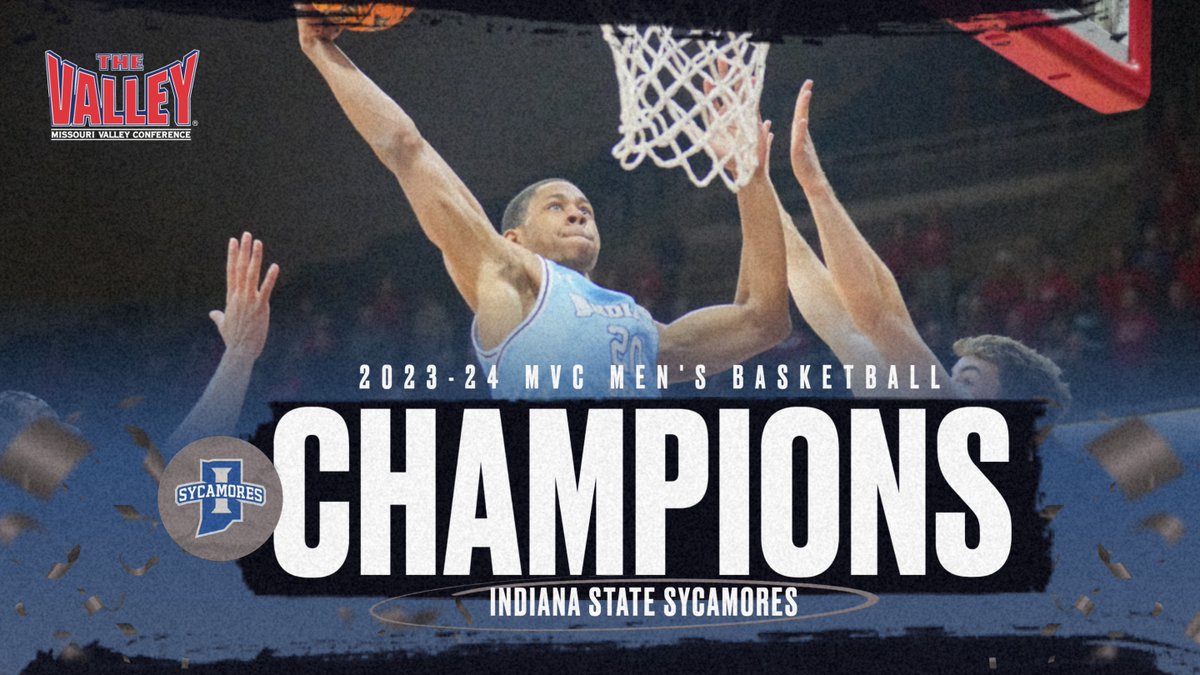 MVC Basketball (@valleyhoops) on Twitter photo CHAMPIONS 🏀🏆
For the first time since the 2000 season -- <a href="/IndStBasketball/">Indiana State Basketball</a> has earned a regular-season #ValleyHoops men's title. CHAMPIONS 🏀🏆
For the first time since the 2000 season -- <a href="/IndStBasketball/">Indiana State Basketball</a> has earned a regular-season #ValleyHoops men's title.