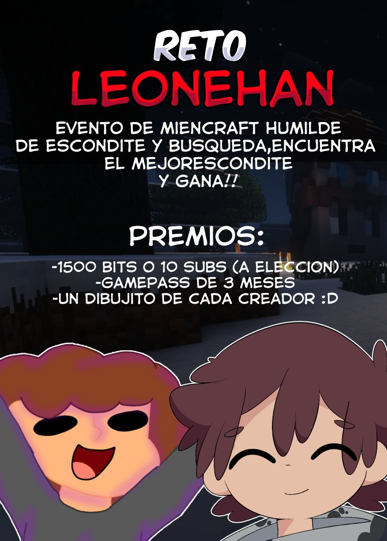 Evento de STREAMERS Y VTUBERS, minecraft humilde con premiesitos humildes!!
Es un escondite donde yo y mi amigo estaremos cazando :3 Si estan interesados comenten!! el evento se realizara el viernes 1 de marzo!! #minecraft #Evento #humildad #Vtuber
