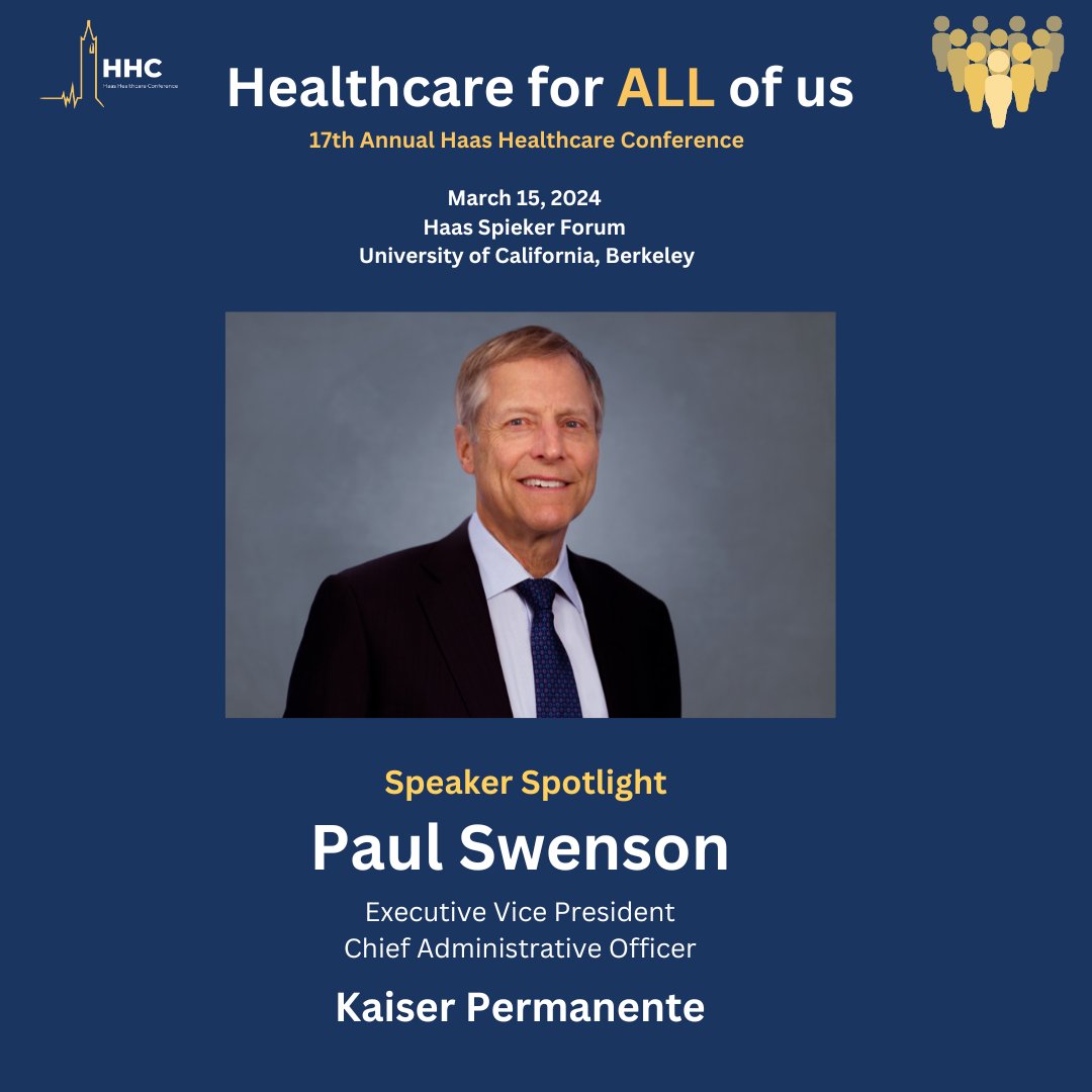 HaasHealthcare's tweet photo. We are so excited to have Paul Swenson, Exec VP from @kpthrive to join us as a speaker our upcoming healthcare conference on 3/15/24 

Claim your ticket now! https://t.co/AJkqzS2DkG https://t.co/BfFOP5XVtM