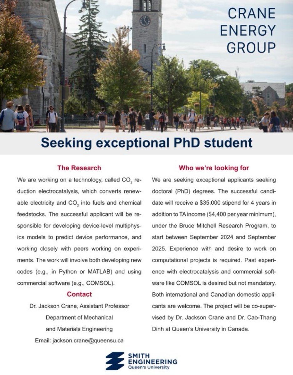 dafemlions's tweet photo. PhD opportunity in electrocatalysis https://t.co/Y6S24aqkxs