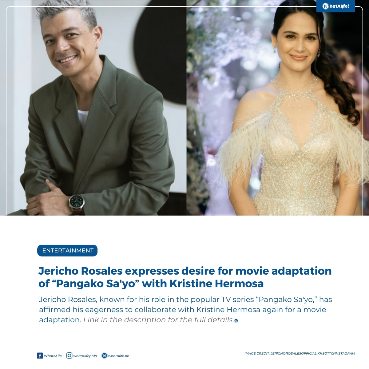 whatalifePH's tweet photo. Jericho Rosales wants a movie reunion with Kristine Hermosa! "Pangako Sa'yo: The Movie" #EchoTin is back?

READ full story here: https://t.co/gBkKapKN6L

#JerichoRosales #KristineHermosa #newmovie #PangakoSayo https://t.co/2dpRGyrRzt