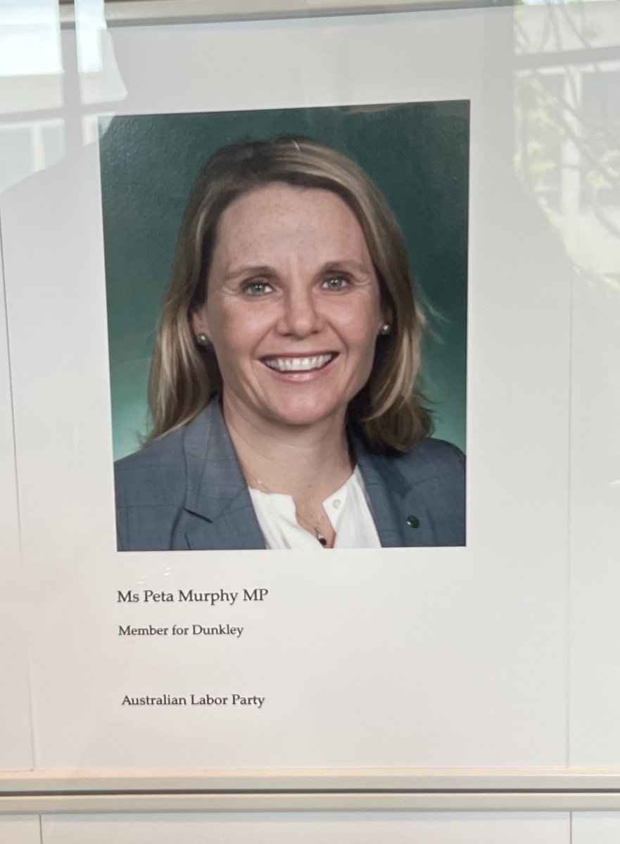 Working in Canberra today and whilst wandering around came across <a href="/petajan/">Peta Murphy MP</a> still proudly on display. When you vote tomorrow #Dunkley make sure you vote well and send someone who can build in this remarkable woman’s legacy.