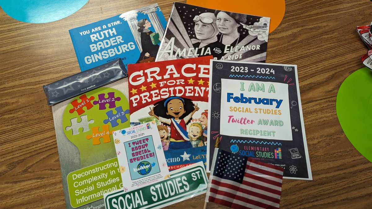 I am a February Social Studies Twitter Award Recipient!  Thank you, <a href="/PISDELEMSS/">PISDELEMSS</a> for all the awesome goodies! #fishertigers #fisheres