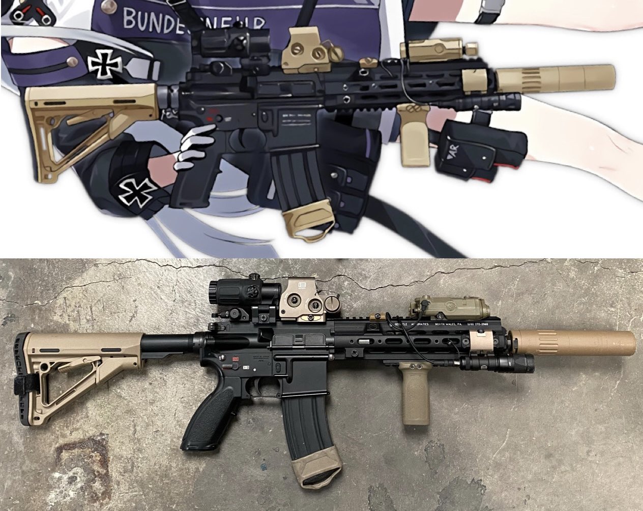HK 416 D 次世代電動ガン ストック、ダットサイトドルフロmod