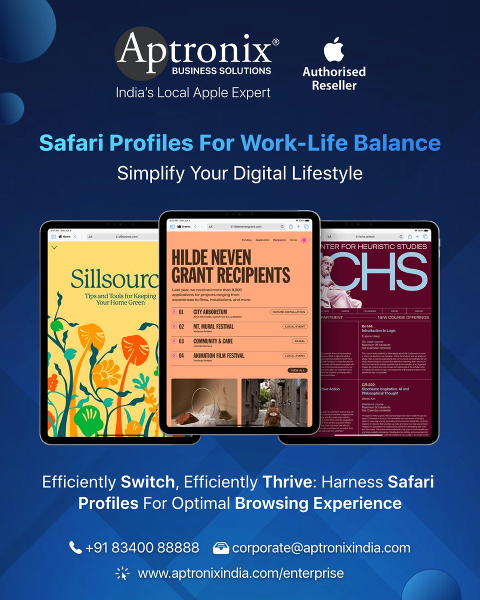 AptronixIN's tweet photo. Master the art of work-life balance with Safari Profiles! ๐โจ
Get free consultation using the link - https://t.co/E54NoggCQ8
#DigitalWellness #WorkLifeBalance #SafariProfiles #ProductivityHacks #TechTips #DigitalLifestyle #EfficiencyBoost #BrowsingExperience #TechBalance https://t.co/XQqJ9q1KaF