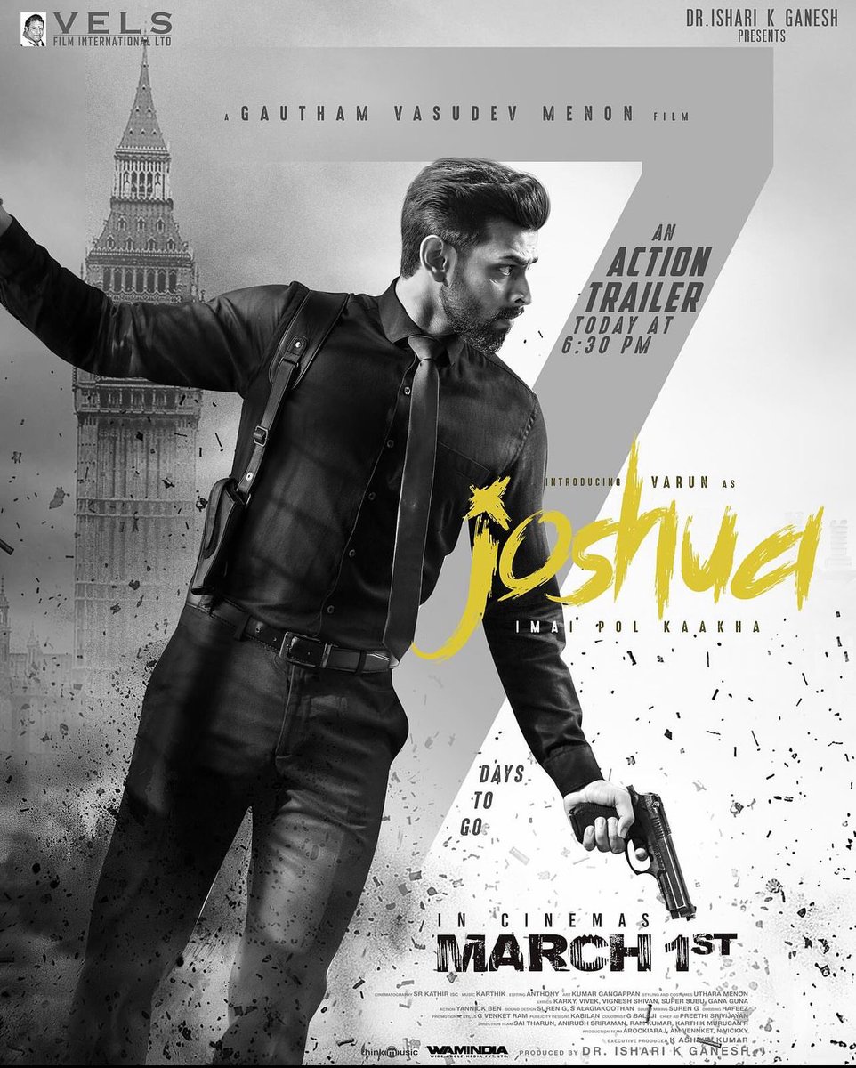 I wish my dear friend and a good person @iamactorvarun gets his recognition for all the hard work he has put in for his long awaited movie #Joshua releasing on March 1 . Wishing him only the best @VelsFilmIntl @Ashkum19