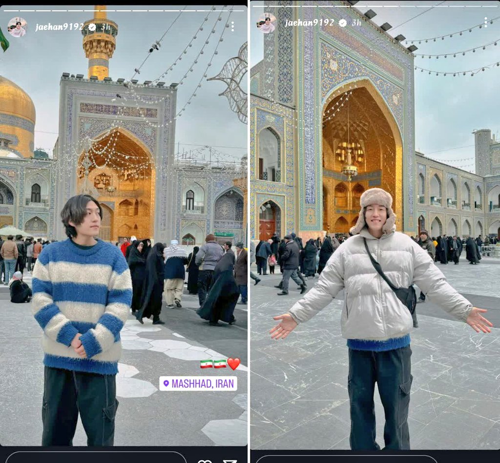 Kim Jae (Dawood Jae), a popular #korean singer who has just become a #Muslim, has come to the shrine of #ImamReza (AS) for pilgrimage :))