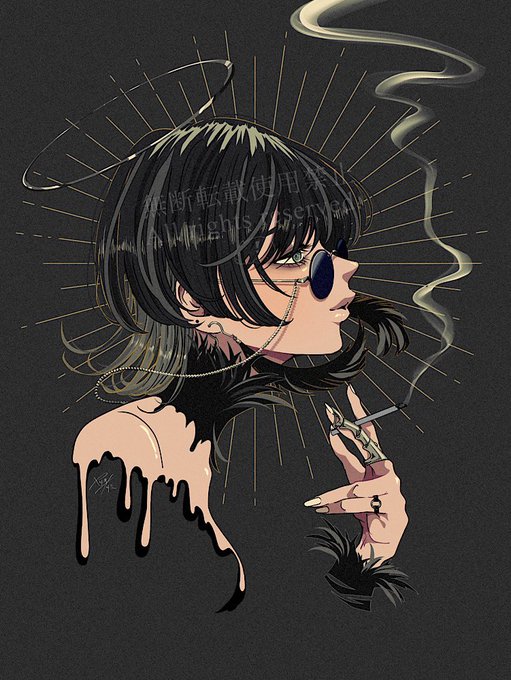 「bangs smoking」 illustration images(Latest)