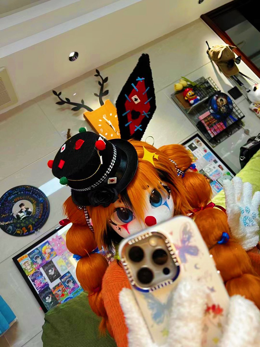 MeeMonsterFur's tweet photo. Display our clown rabbit girl~ We still have our commission open #kigurumi #furryartwork #furrycommission #furryart #Fursona #furrycommunity #furryfandom https://t.co/moWMN3tG5K