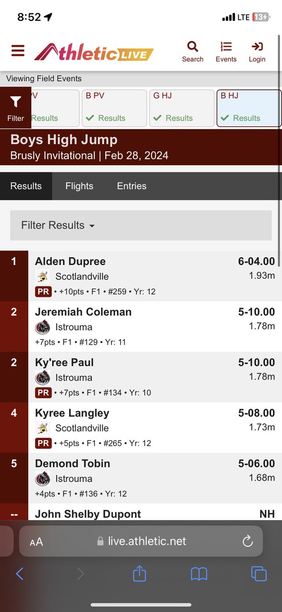 aldendupree2's tweet photo. 6’4 today new pr i’ll be trying for 6’6 tomorrow at denham springs https://t.co/TDfNs67kIj