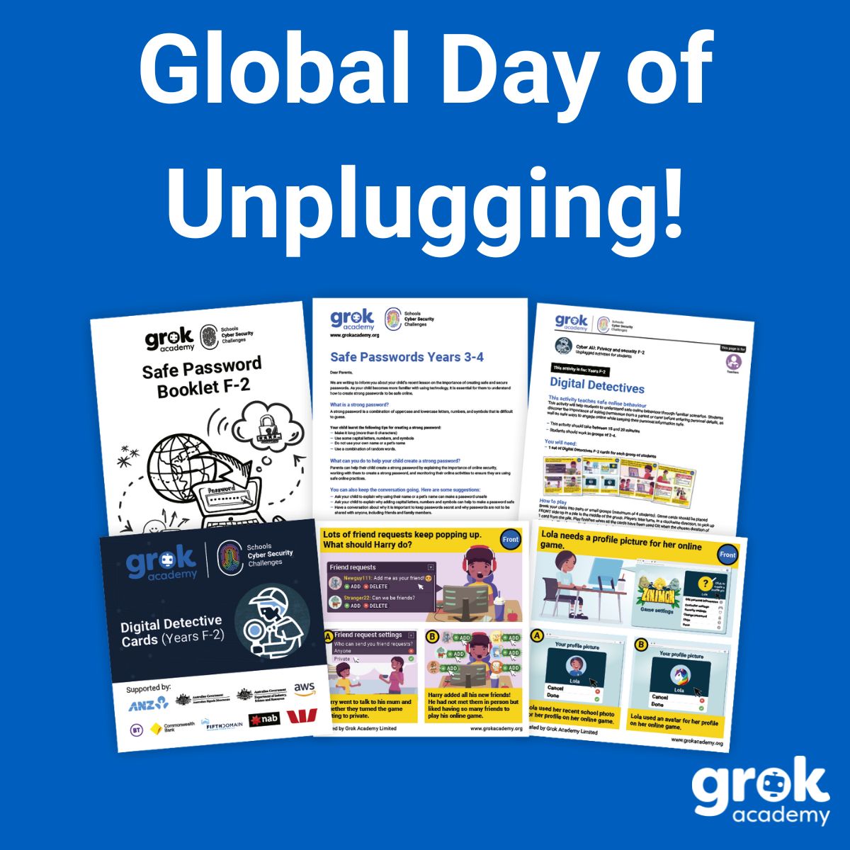 🌐Tomorrow is Global Day of Unplugging!🔌

Take this chance to explore our unplugged resources that improve your students' creativity, critical thinking, and design thinking skills— key pillars of digital literacy.💻 
Get your hands on our FREE unplugged resources today!