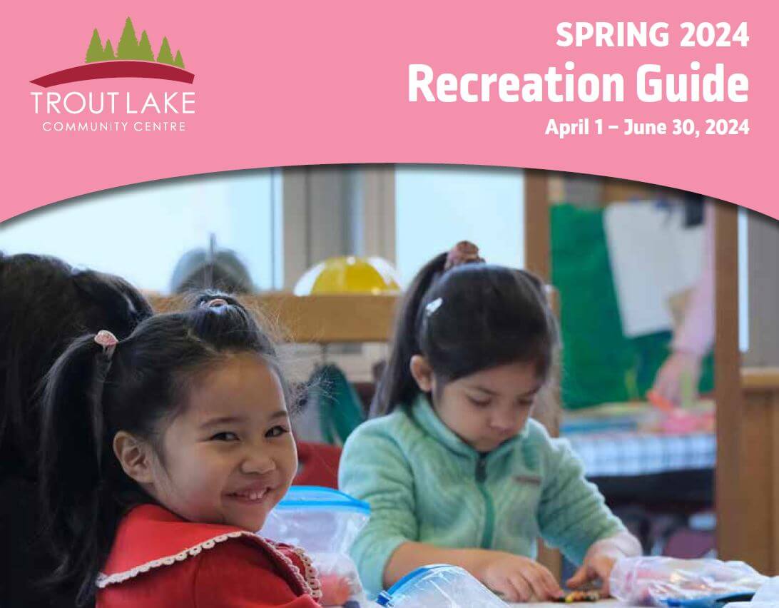 Mark your calendar! 🌸Spring registration opens Thurs., March 14 @ 7:00 p.m.  
Head to troutlakecc.com to browse our Program Guide and/or go to vanrec.ca &amp; start your Wish List.
+ Check out the great events like our amazing Earth Day Celebration!