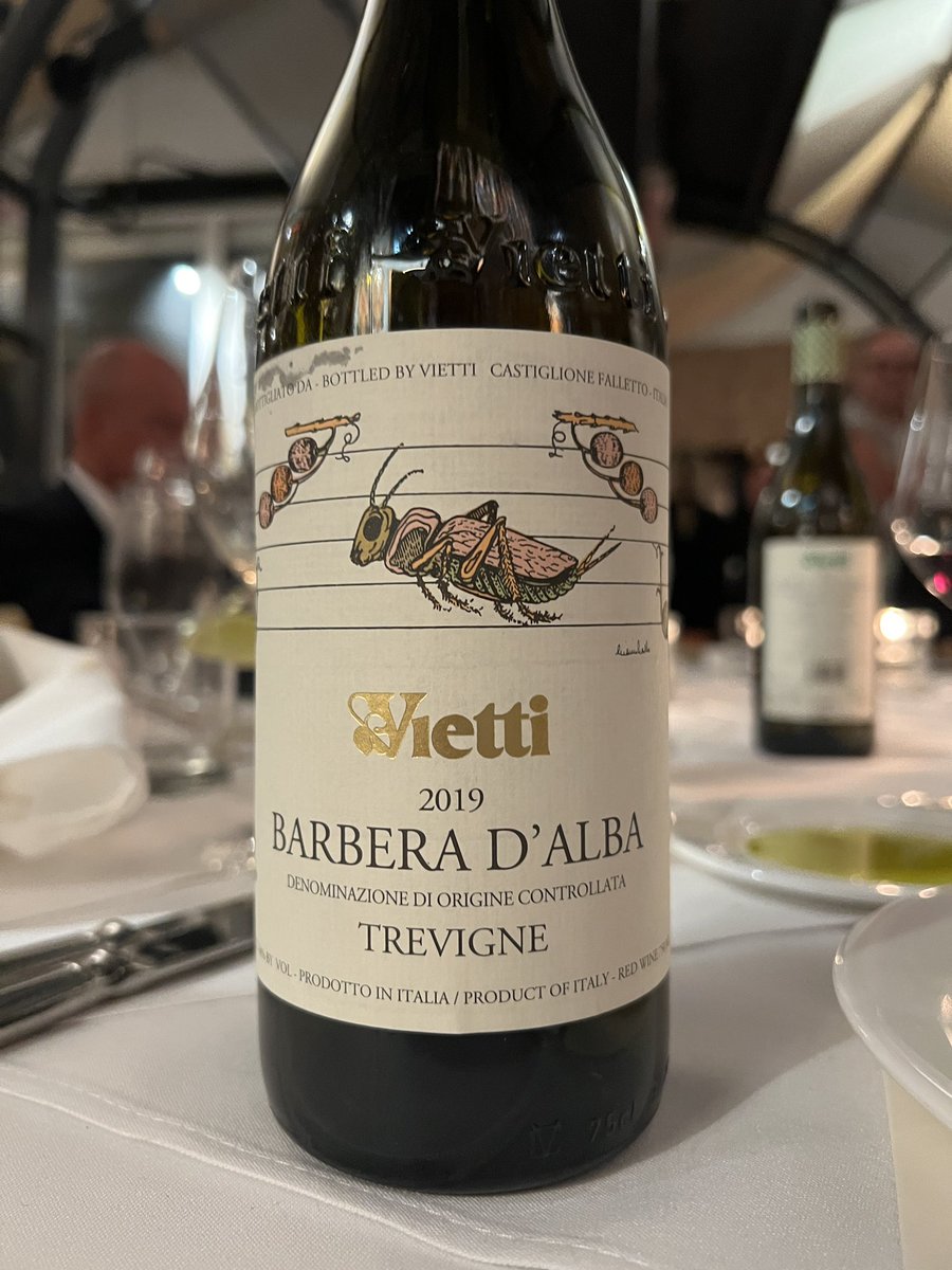 Round two: Barbera d’Alba higher acid, sweet fruit, tart underside. “The tourists drink Nebbiolo the locals drink Barbera” #Vietti #Piemonte #Italy #gastronomic