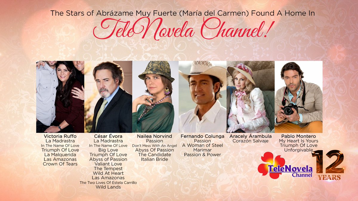 TeleNovelaPH's tweet photo. #AbrázameMuyFuerte, certainly heated up our afternoons in the early 2000's and has left a lasting impression to Filipinos such as seeing them on several shows on TeleNovela Channel Philippines.

@victoriaruffo31 @aracelyarambula https://t.co/Q4hpXEPJFt