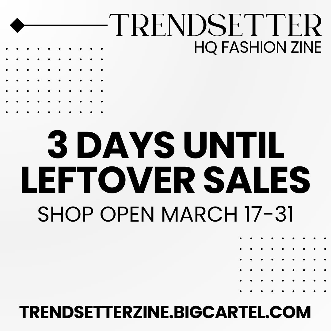 ✨3 DAYS✨

Have your eye on some of our beautiful merch? No worries! Leftover sales open in 3 days at 11am EST!