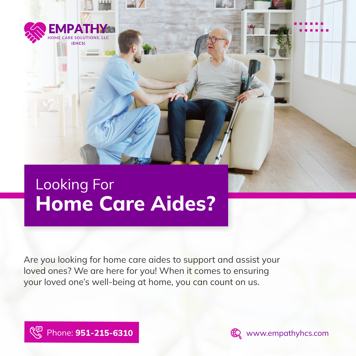Do your loved ones have trouble living by themselves alone at home due to physical challenges or old age? Allow us to take care of them! How? Let’s start arranging your loved one’s care today! Call us. 

#CoronaCalifornia #HomeCareAide #HomeCare