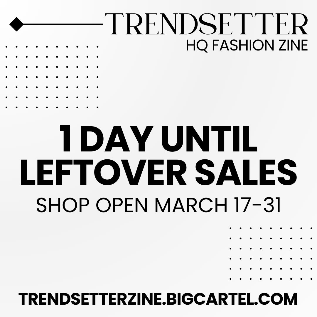 ✨TOMORROW✨

It's almost time for curtain call! Leftover sales open tomorrow at 11am EST!