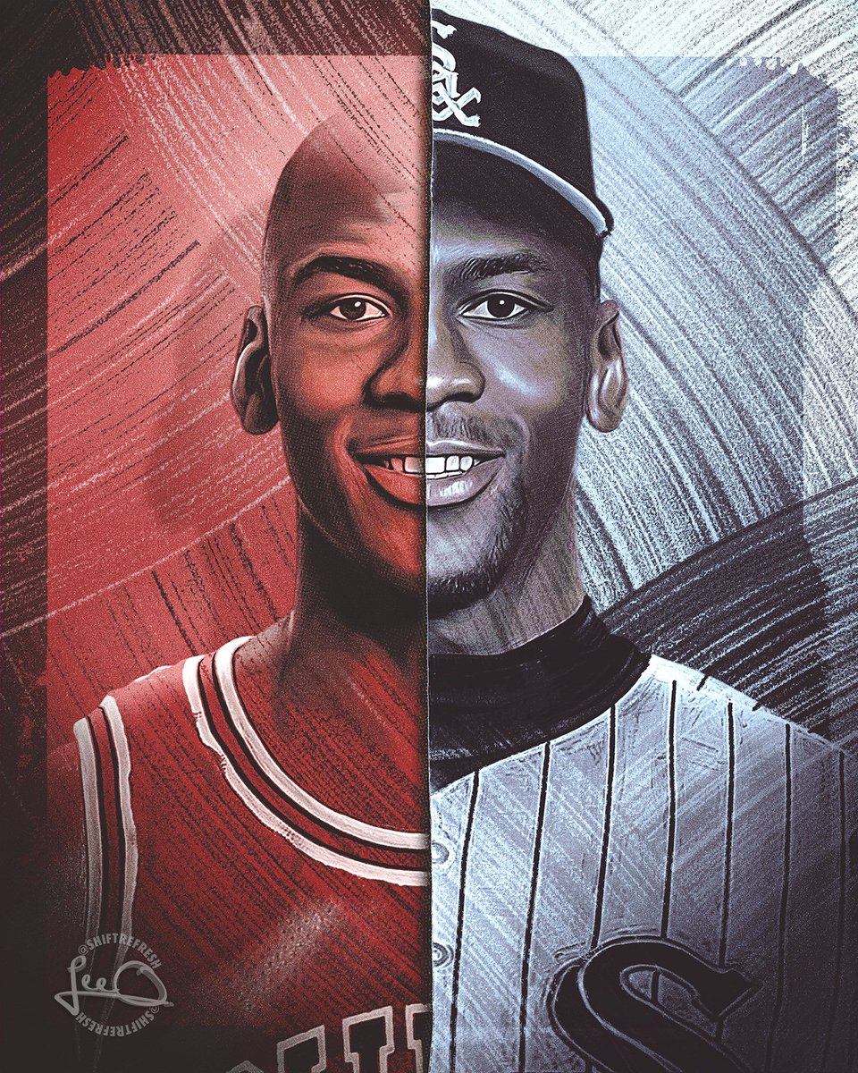 That time MJ went off to play baseball... 🏀⚾️
Artwork created for @BleacherReport a few years back.

#Jordan #DigitalArt #Photoshop #SportsArt