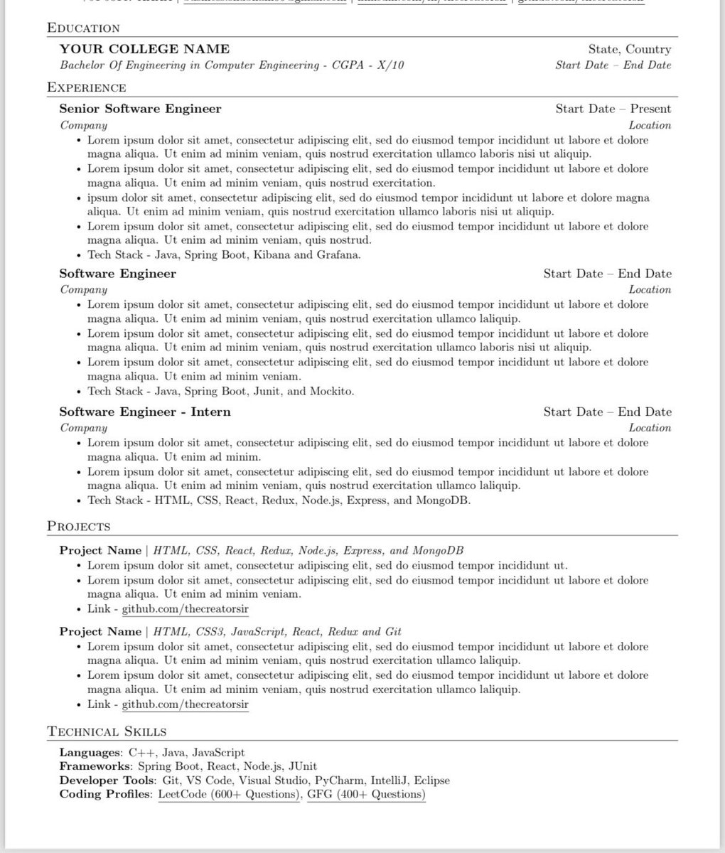 This Resume has an ATS score of more than 90 🤯 I have personally used this single-column resume in my job hunting and got amazing results. I am sharing the exact editable template for this 🤩 To get it:- 1. Follow me (So that I can DM) 2. Like & Repost 3. Reply 'Send'