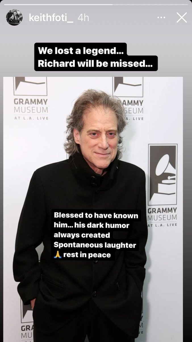 Thanks for always making me feel at home and like one of the guys. RIP Richard Lewis