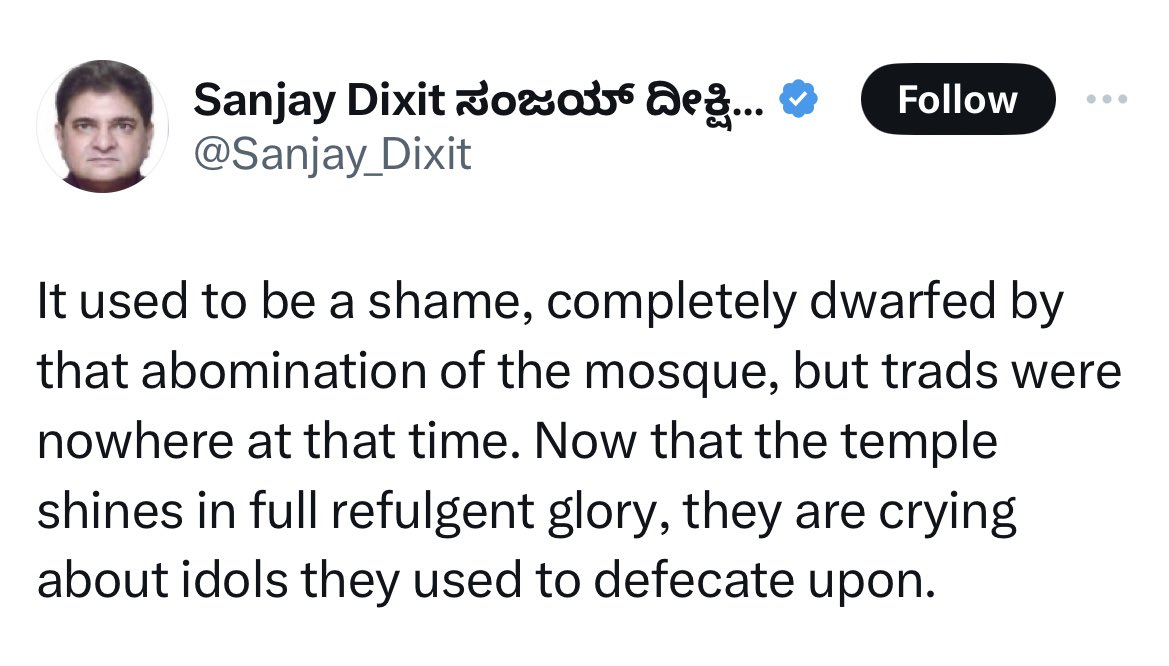 Ex babu, ex bajrangdal hater @Sanjay_Dixit reconverted to Hinduism in2014, spoken highly of corridor at the expense of heritage of kashi, said Brahmins didn’t allow Ahilyabai to make the temple. Liar, his ‘experts’ have accepted that temples have been pulled down. I have proof.