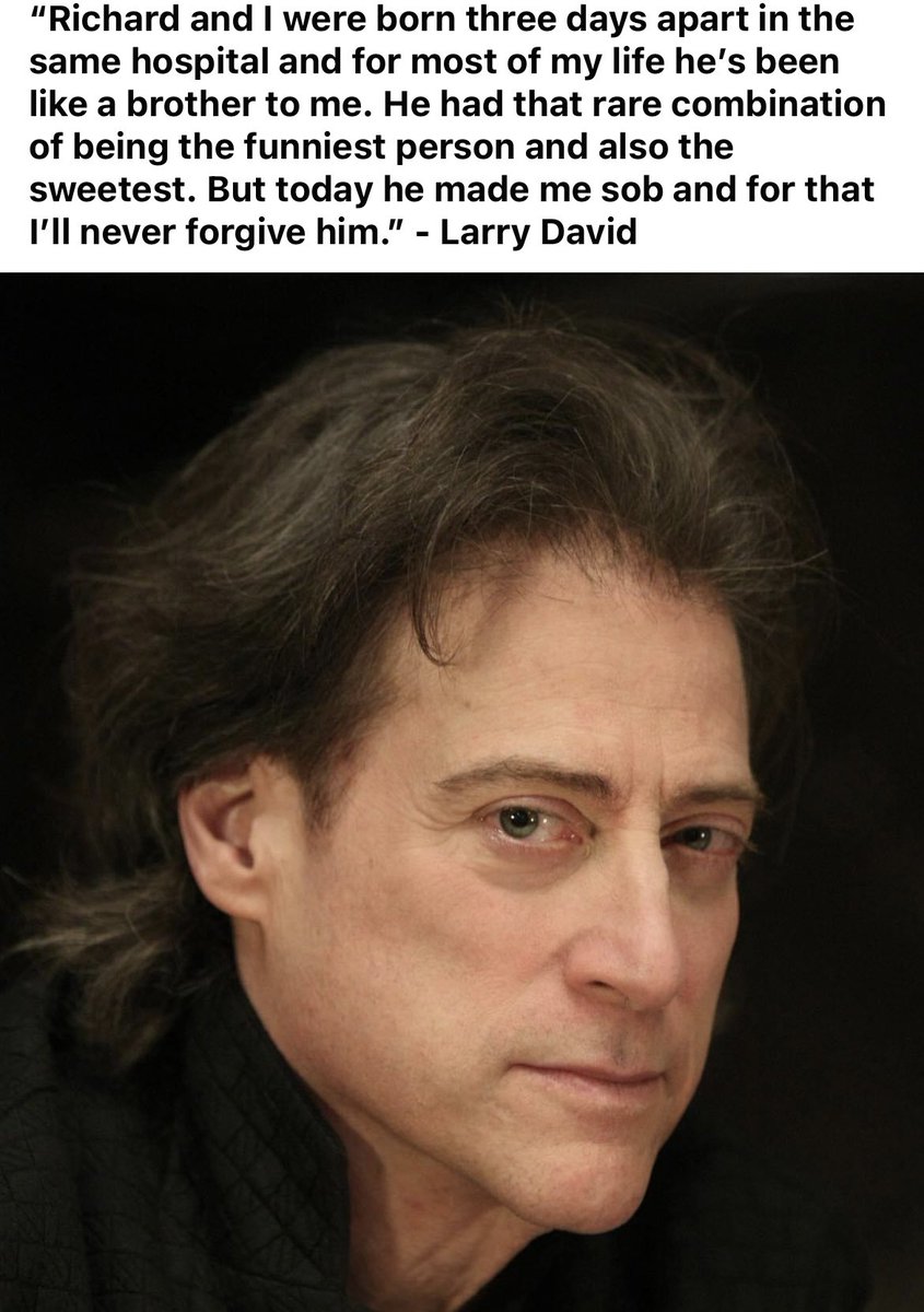 From Larry David #RichardLewis #RIP 🥺