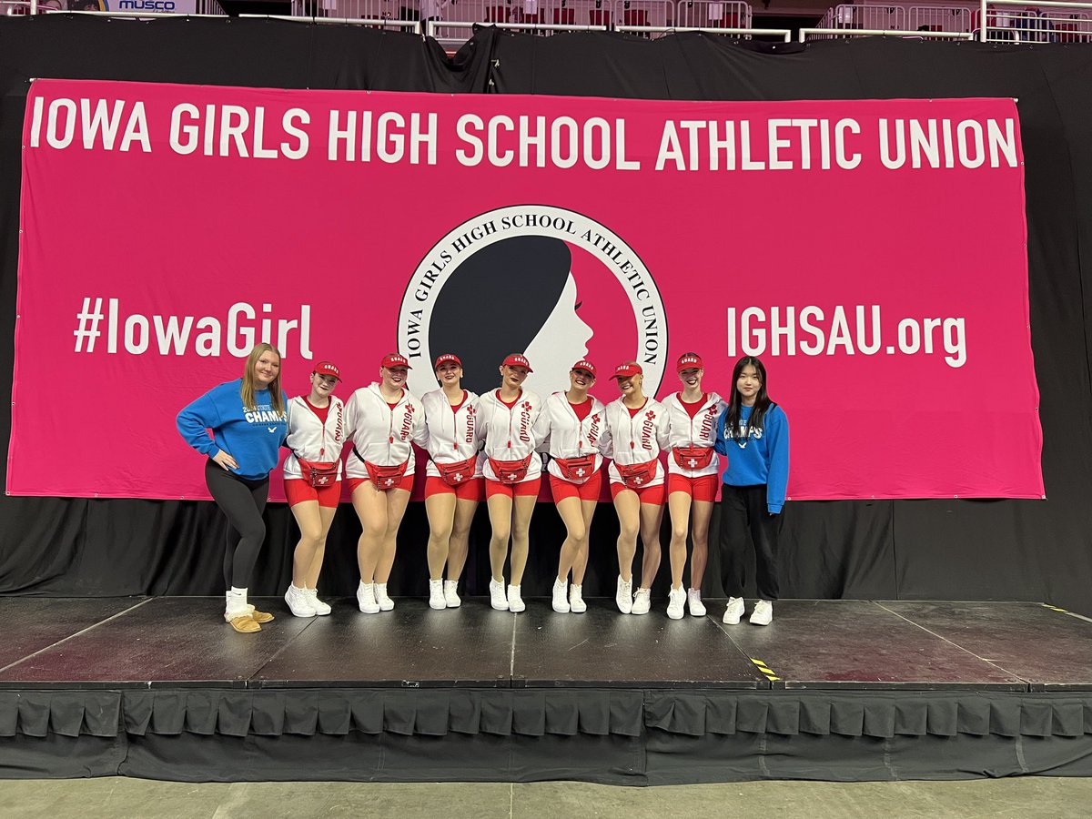 WSRDanceTeam's tweet photo. Today we ended our season with two amazing performances at the @ighsau Basketball Tourney! We’ve had an incredible year. 🏊‍♀️The Lifeguards are  officially “off duty” and “Todd” the shark is retiring and will no longer terrorize the waters of Iowa. 🦈 https://t.co/AkywQfk5IA