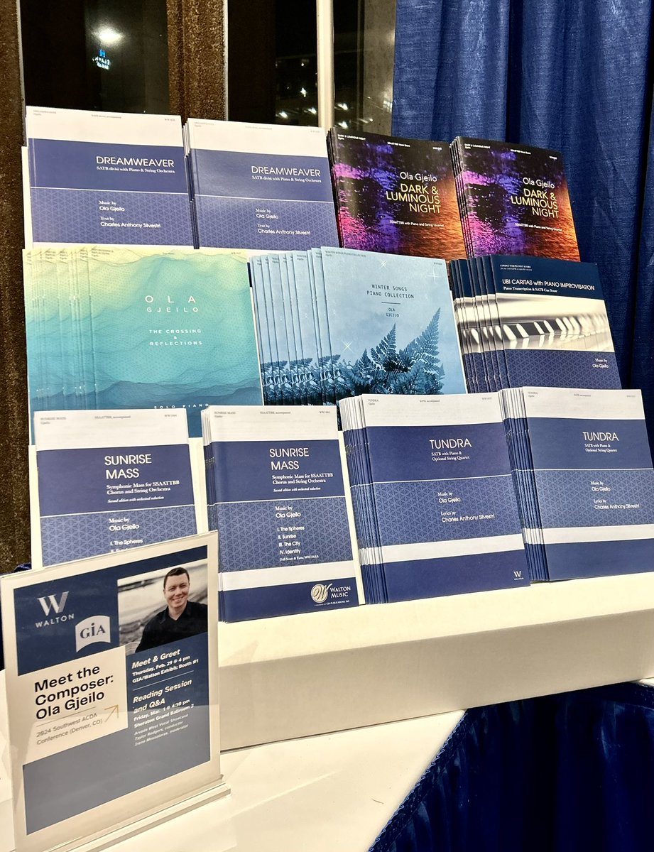 olagjeilo's tweet photo. Hanging out at the GIA/Walton Music booth tomorrow 🎶 #SWACDA https://t.co/b0KYHnxjKx