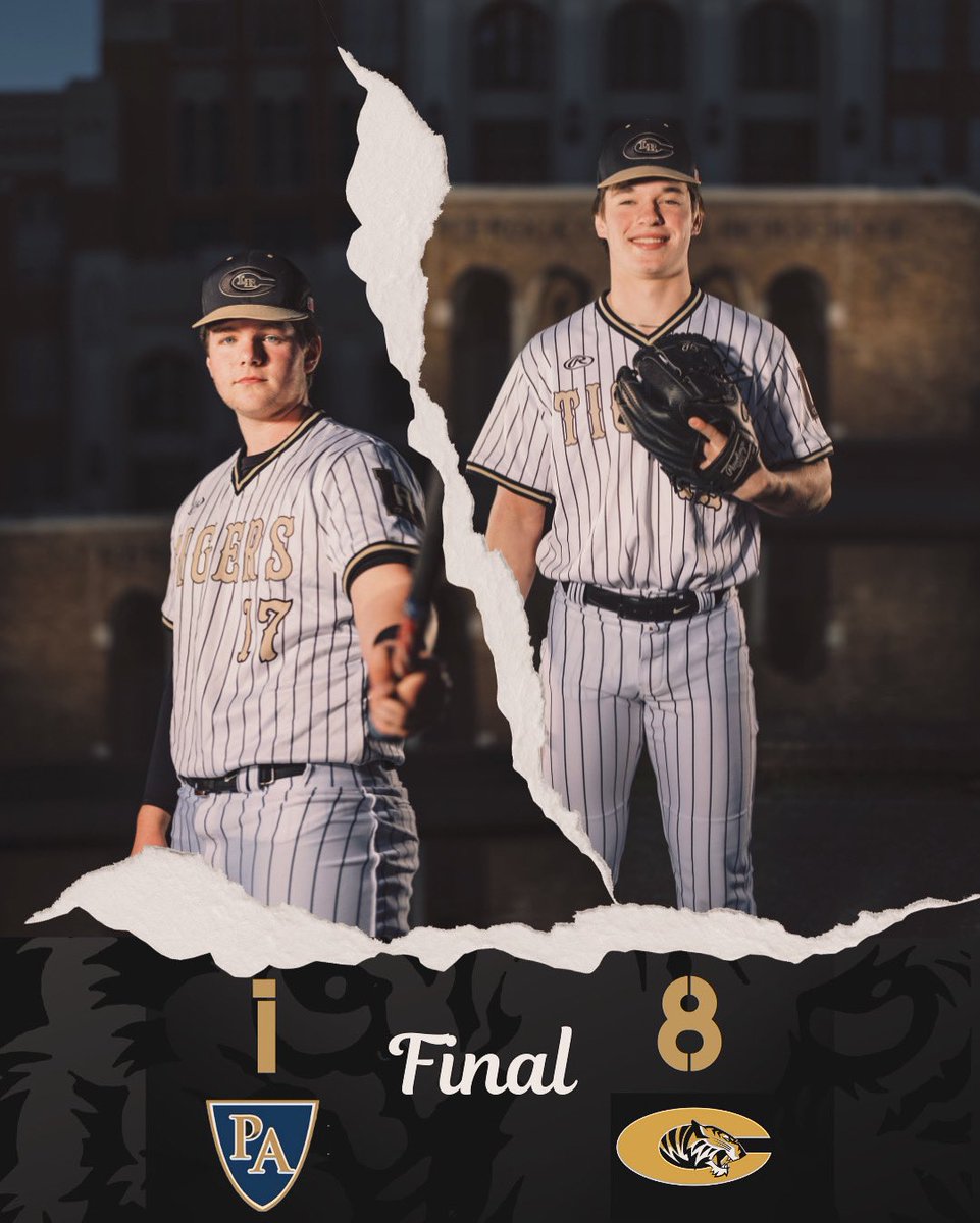 Tiger bats rally behind Luke Lorence’s 13 strikeouts and Brock Bichlmeier closes for the win over Pulaski Academy. 🐯