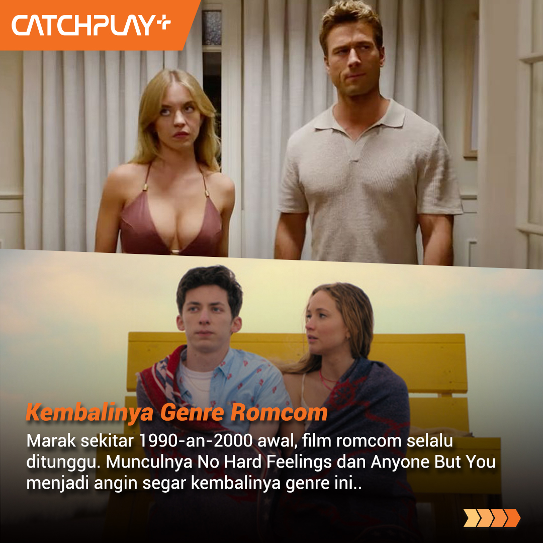catchplayplusID's tweet photo. Akting #JenniferLawrence si cewek kepepet di #NoHardFeelings kocak & bikin gemes. Eh, ada lagi yg bikin gemes polpolan: #SydneySweeney di #AnyoneButYou.
Kedua film ini rasanya pas banget buat disukain deh. Setuju?
#CATCHPLAYPLUS #GeneStupnitsky #WillGluck #Romcom #GlenPowell https://t.co/wpImUAmoVg