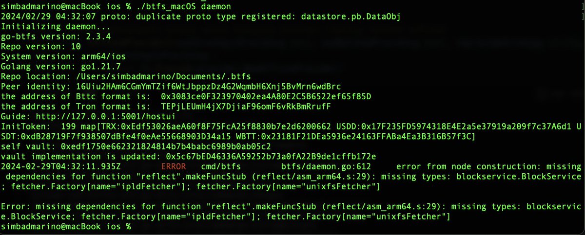 Successful #BTFS compilation on go 1.21.7! , still a couple runtime errors but getting there #BTT #TRON . It is worth to mention we are reducing binaries sizes by 5% just by using latest golang releases.