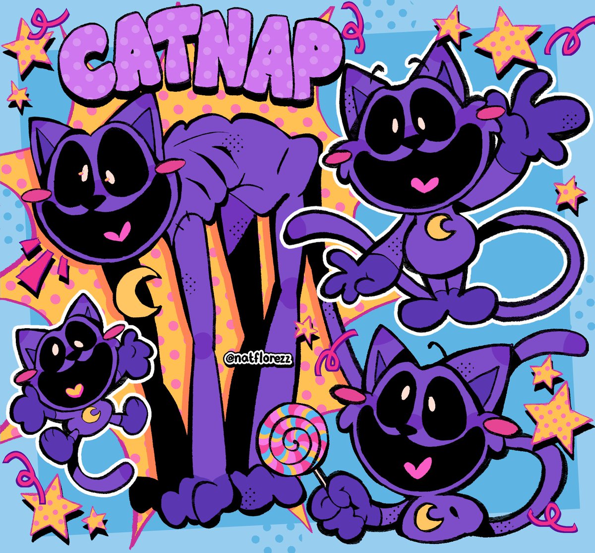 「Purple Cat #PoppyPlaytime #PoppyPlaytime」|✨ Natasha ✨ COMMISSIONS CLOSED!のイラスト