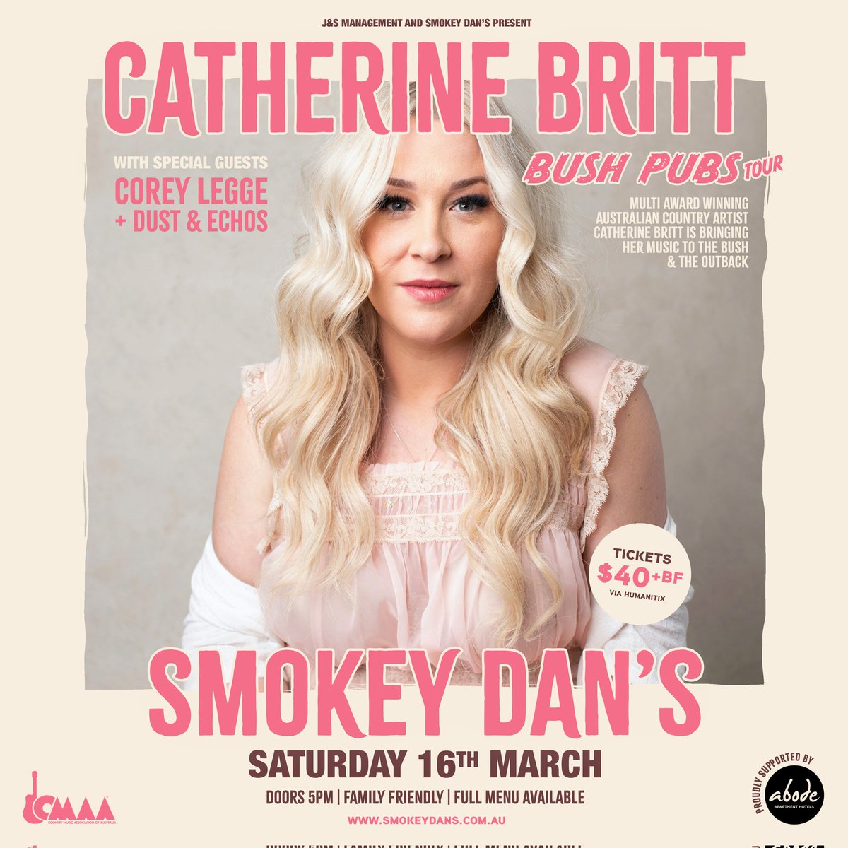 I'm looking forward to opening the show for @catherinebritt at Smokey Dan's in Tomakin alongside Dust and Echos on Saturday 16th March! 🤠 Buy Tickets: events.humanitix.com/catherine-brit… #catherinebritt #smokeydans #tomakin #country #altcountry #americana