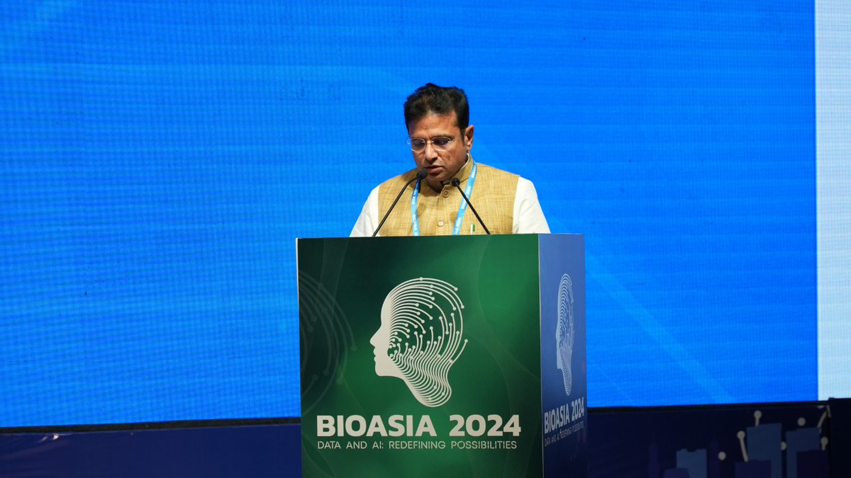 Special appreciation to Hon’ble IT Minister, Mr. Sridhar Babu for fostering a dynamic ecosystem in Genome Valley and encouraging startups to push the boundaries of innovation. #BioAsia2024 #TelanganaLeadsLifesciences #RedefiningPossibilities #21YearsofBioAsia