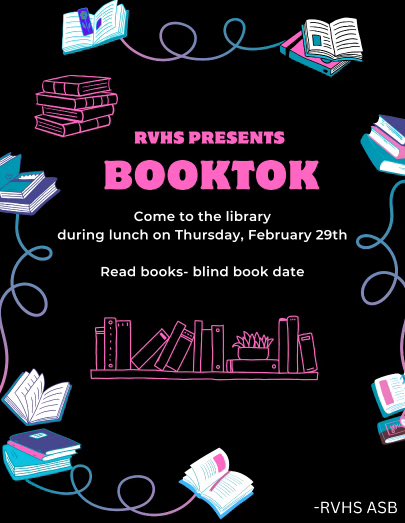 RVHSASBMustangs (@keepingupwithrv) on Twitter photo Mustangs, join us tomorrow—Thursday, 2/29—for our annual Book Tok event in the Library at lunch! We have lots of free books, comics, and blind date with a book selections! Chat with some of our leaders about some of their favorite books!📚 <a href="/RVHSMerilus/">Brunel Merilus</a> <a href="/RVHS_Mustangs/">Rancho Verde HS</a> Mustangs, join us tomorrow—Thursday, 2/29—for our annual Book Tok event in the Library at lunch! We have lots of free books, comics, and blind date with a book selections! Chat with some of our leaders about some of their favorite books!📚 <a href="/RVHSMerilus/">Brunel Merilus</a> <a href="/RVHS_Mustangs/">Rancho Verde HS</a>