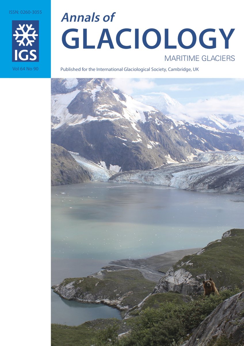 Annals of Glaciology 64 (90) “Maritime Glaciers” is out now! The issue was lead by ACE Shin Sugiyama. cambridge.org/core/journals/… Cover: time-lapse photo of Johns Hopkins Glacier (Tsalxaan Niyaadé Sít’), AK, from 9 Aug 2022: it bears a little surprise too. Credit: Jason Amundson.