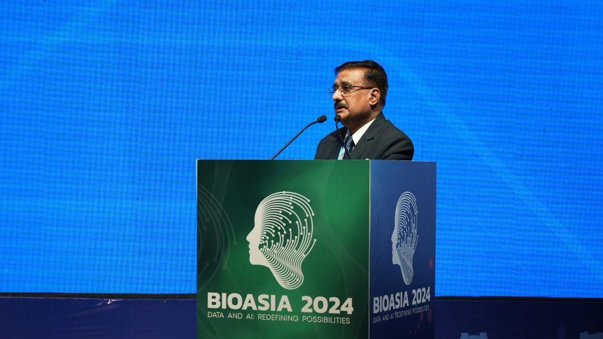 Kudos to BP Archaya, retired IAS, for witnessing the evolution of Genome Valley into a magnet of talent and partnership. His journey reflects the vibrant spirit of collaboration that defines BioAsia. #BioAsia2024 #TelanganaLeadsLifesciences #RedefiningPossibilities…