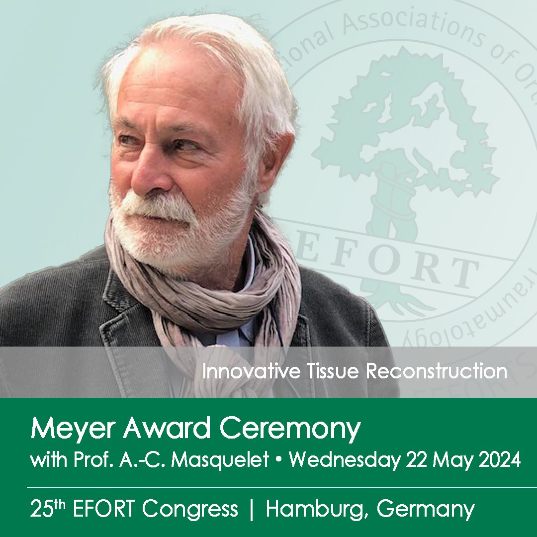 EFORTnet's tweet photo. 𝗣𝗿𝗼𝗳 𝗠𝗮𝘀𝗾𝘂𝗲𝗹𝗲𝘁 𝘄𝗶𝗻𝘀 𝟮𝟬𝟮𝟰 @meyeraward 𝗳𝗼𝗿 𝗜𝗻𝗻𝗼𝘃𝗮𝘁𝗶𝘃𝗲 #TissueReconstruction
a pioneering work in using a patient's own tissue to reconstruct #softtissue & #bonedefects
➕ https://t.co/6QaAhqhhQ5 #EFORT2024 #autograft #orthopedics https://t.co/Mzf88cO2wv
