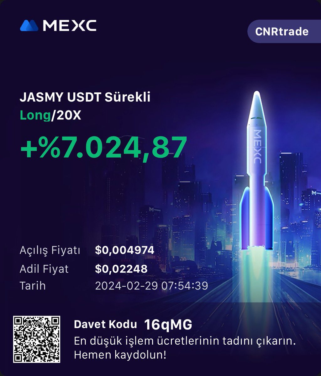 CryptoCNR's tweet image. #JASMY pozisyonu başka bir hâl almaya başladı 👀

Dostlar an itibari ile  70X 🔥

100X i görür müyüz ?

50 şer $, değil 100 er $ hediye ederiz bizde 🎁😘