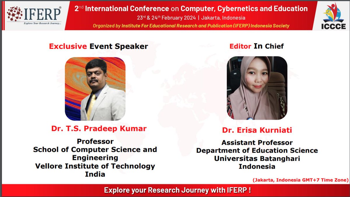 tspradeepkumar's tweet image. Delivered a keynote session titled &quot;Digital education and its impact on the current generation&quot; at the 2nd International Conference on Computers, Cybernetics and Education, Jakarta, Indonesia on 24th Feb 2024.  #vitchennai #iferp #tspradeepkumar #nsnamcom #VR #AI