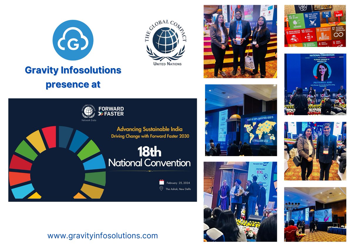 We, at Gravity InfoSolutions, are thrilled to have been a part of this inspiring event, where leaders and visionaries gathered to explore ways to drive positive change.
#GravityInfosolutions #18thNationalConvention #Innovation #18nationalconvention #successstory #sustainability