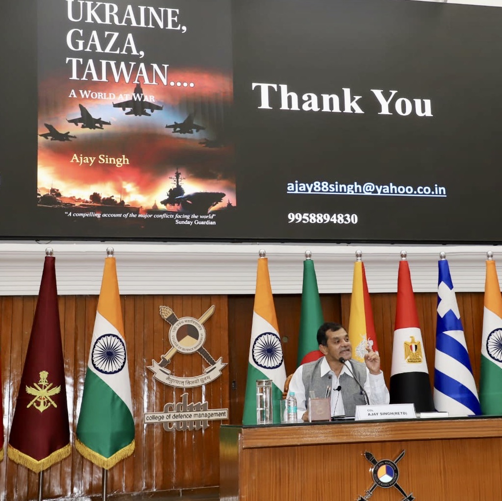 A pleasure being at College of Defense Management, Secunderabad, for a talk on "Russia and Gaza Wars" It was wonderful interacting with a very entusiastic and receptive audience.