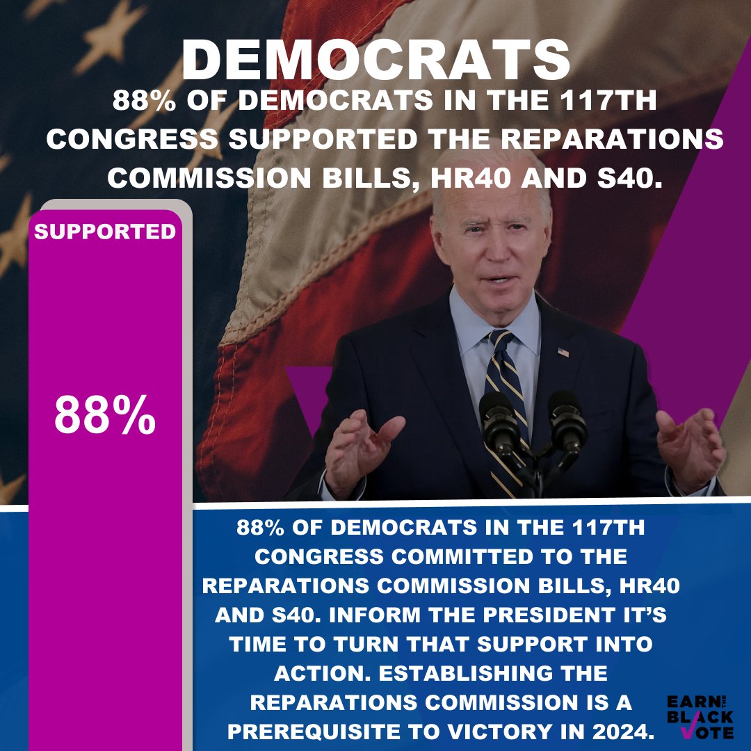 kammh's tweet photo. President Biden must finish what his Party started in Congress! @ReparationsComm #earntheblackvote #reparationsnow #reparationscommission https://t.co/OPa37rwac8