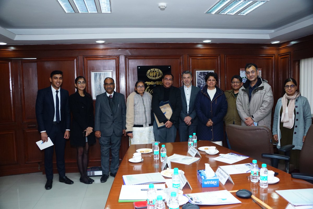 iift_official's tweet photo. IIFT welcomes delegates from France, including Prof. Patrick TAFFIGNON, and two representatives from Delhi University. Prof. Sanjay Sehgal, Faculty of Finance and Business Economics, Delhi University, and Prof. Muneesh Kumar, Formerly Dean Faculty of Business, University of Delhi https://t.co/DBxnlk1idg
