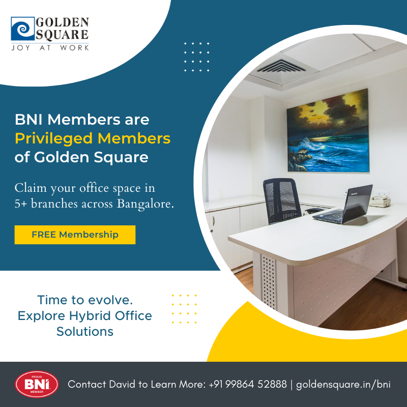 Elevate Your Workspace: Exclusive Benefits for BNI Members!💼✨

bit.ly/451ddgH

#BNI #GoldenSquareSpaces #commercialspace   #officespaceavailable #officesetup #officesolutions   #officespaces