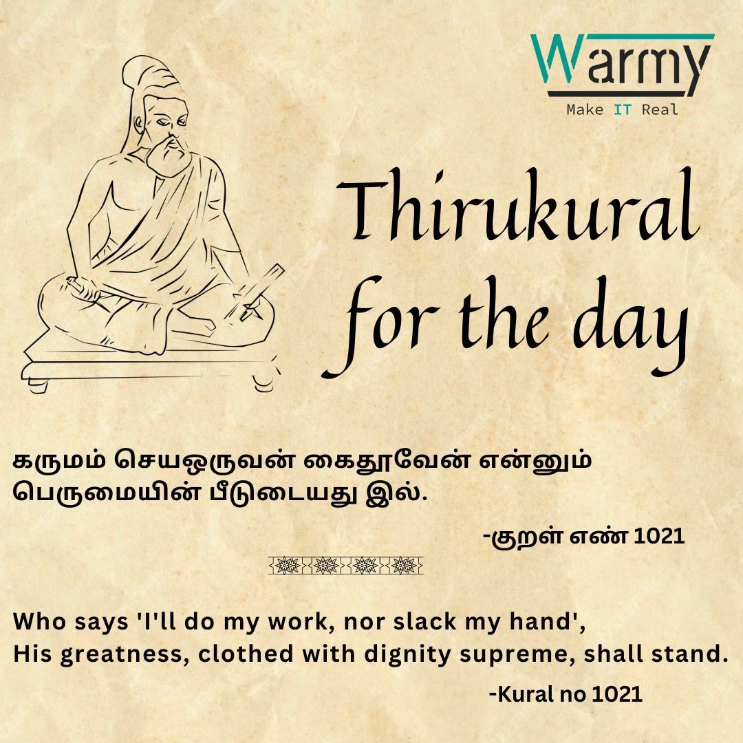 warmy_co's tweet image. Thiruvalluvar ,the savvy says #warmy #warmysolutions #thirukural #thiruvalluvar