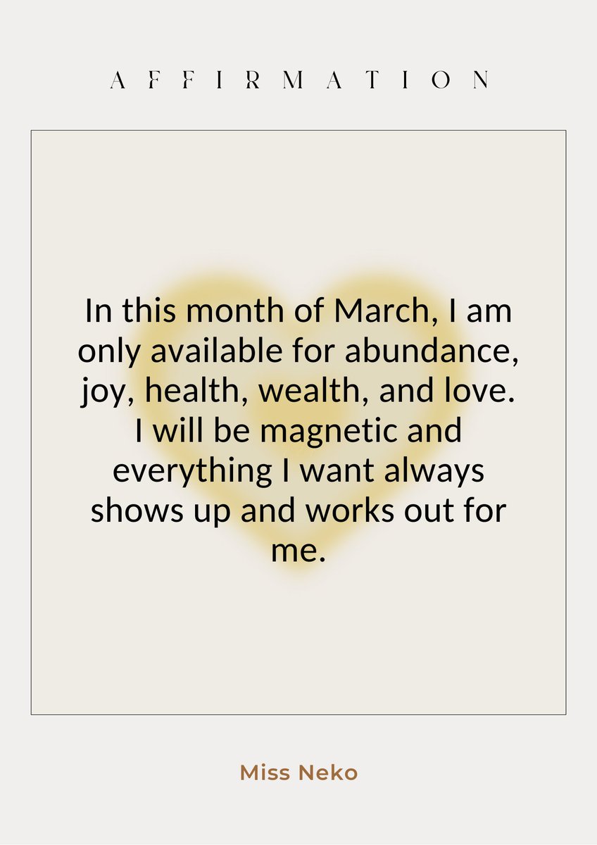 💛 Affirmation for the Month of March 💛