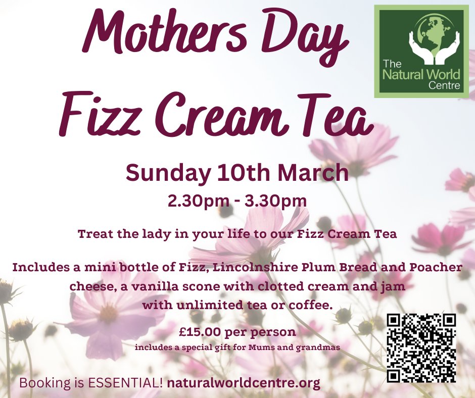 A special treat for a special person... 
this Mothers Day why not book our Fizz Cream Tea?
Booking is essential via our website

#MothersDay #mothersdaygift #treatmum
#whisby