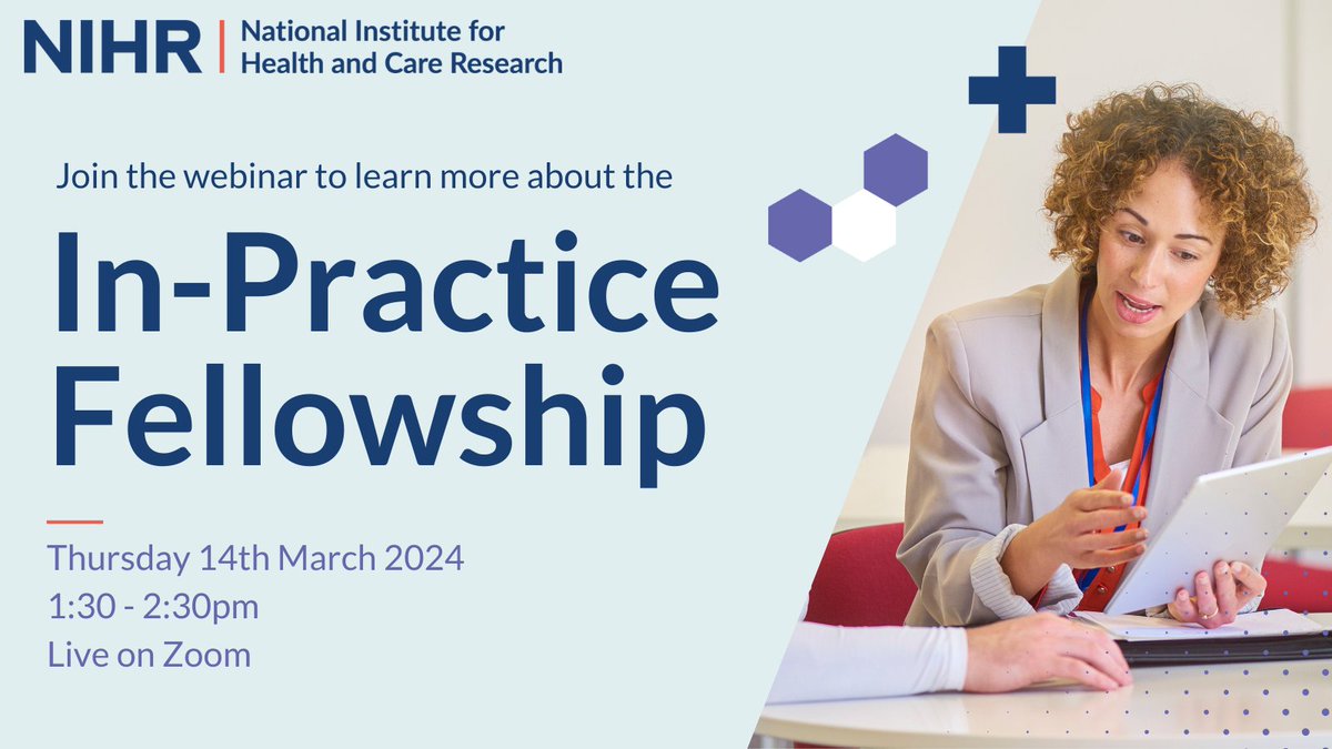 Eligibility for the In-Practice Fellowship has been broadened in 2024 to cover all health and care professionals working in a primary care setting, as well as doctors and dentists. Join our webinar to find out more about the programme and how to apply: eu01web.zoom.us/webinar/regist…